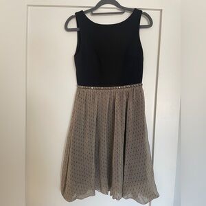 Christopher Kane Black and Tan Sleeveless Bubble Dress